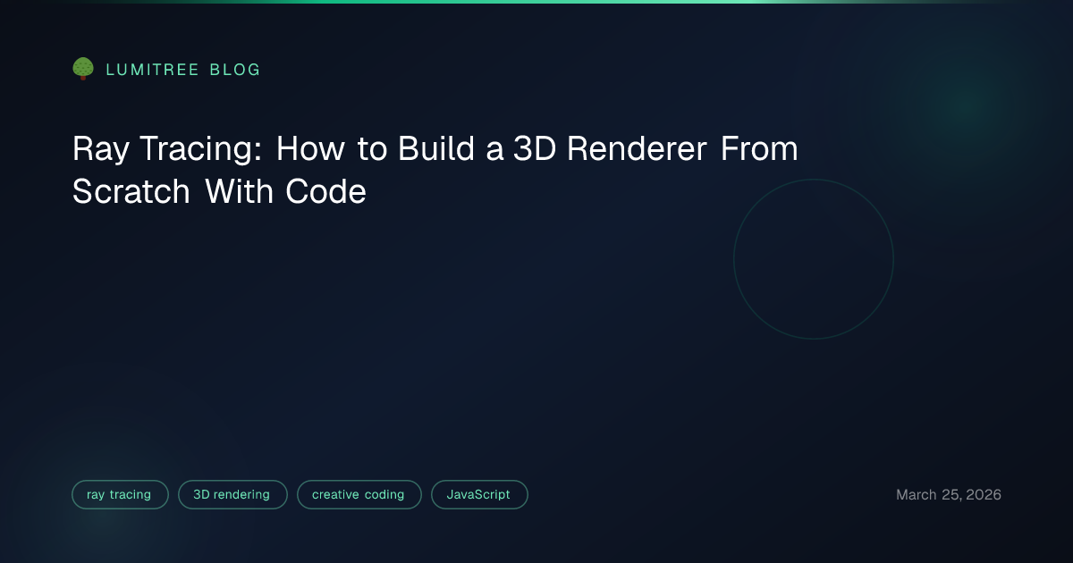 Ray Tracing: How to Build a 3D Renderer From Scratch With Code ...