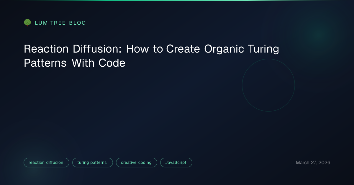 Reaction Diffusion: How to Create Organic Turing Patterns With Code ...