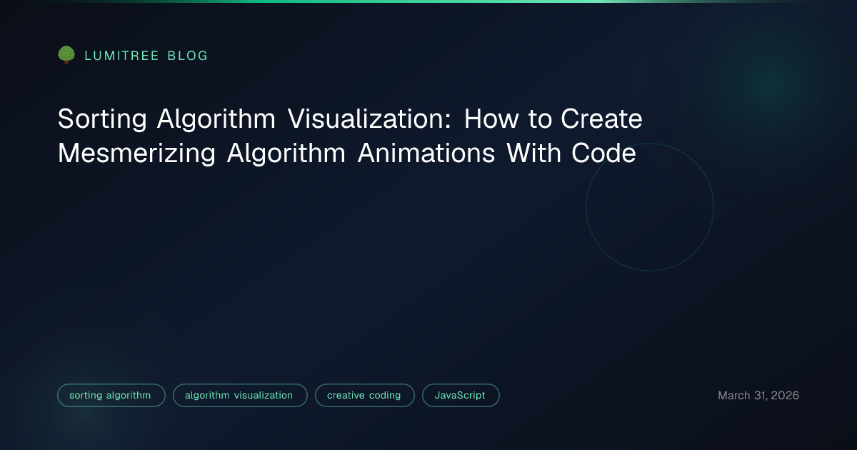 Sorting Algorithm Visualization: How to Create Mesmerizing Algorithm ...