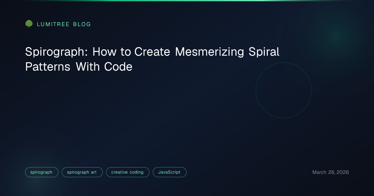 Spirograph: How to Create Mesmerizing Spiral Patterns With Code ...